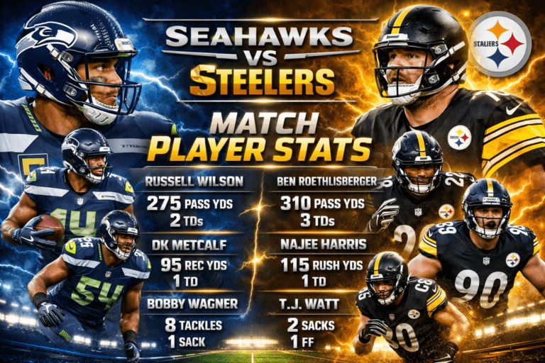 Seahawks vs Pittsburgh Steelers Match Player Stats